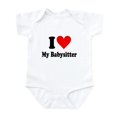 thumbnail image 1 of CafePress - I Love My Babysitter Infant Bodysuit - Baby Light Bodysuit, Size Newborn - 24 Months, 1 of 4