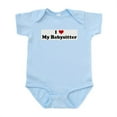 thumbnail image 1 of CafePress - I Love My Babysitter Infant Bodysuit - Baby Light Bodysuit, Size Newborn - 24 Months, 1 of 4