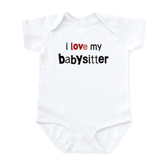 CafePress - I Love My Babysitter Infant Bodysuit - Baby Light Bodysuit, Size Newborn - 24 Months