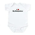thumbnail image 1 of CafePress - I Love My Babysitter Infant Bodysuit - Baby Light Bodysuit, Size Newborn - 24 Months, 1 of 4