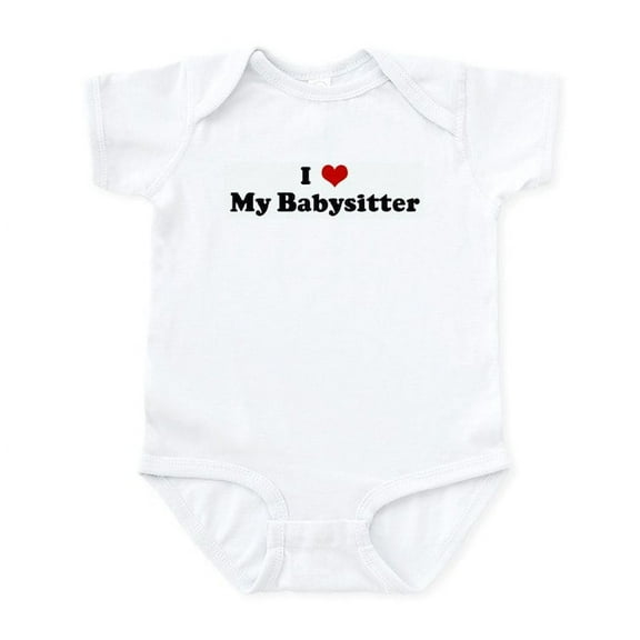 CafePress - I Love My Babysitter Infant Bodysuit - Baby Light Bodysuit, Size Newborn - 24 Months