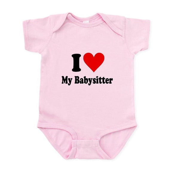 CafePress - I Love My Babysitter Infant Bodysuit - Baby Light Bodysuit, Size Newborn - 24 Months