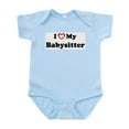 thumbnail image 1 of CafePress - I Love My Babysitter Infant Bodysuit - Baby Light Bodysuit, Size Newborn - 24 Months, 1 of 4