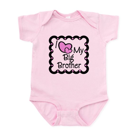 CafePress - I Love My Big Brother Baby Bodysuits - Baby Light Bodysuit, Size Newborn - 24 Months
