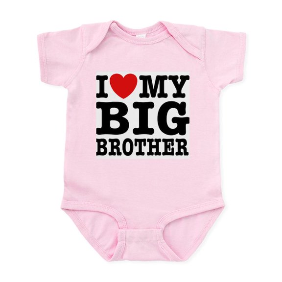 CafePress - I Love My Big Brother Infant Bodysuit - Baby Light Bodysuit, Size Newborn - 24 Months