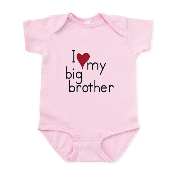 CafePress - I Love My Big Brother Infant Bodysuit - Baby Light Bodysuit, Size Newborn - 24 Months