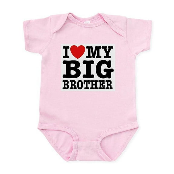 CafePress - I Love My Big Brother Infant Bodysuit - Baby Light Bodysuit, Size Newborn - 24 Months
