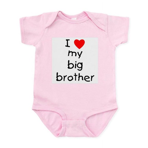 CafePress - I Love My Big Brother Infant Bodysuit - Baby Light Bodysuit, Size Newborn - 24 Months