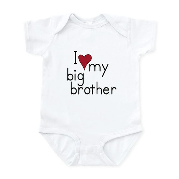 CafePress - I Love My Big Brother Infant Bodysuit - Baby Light Bodysuit, Size Newborn - 24 Months