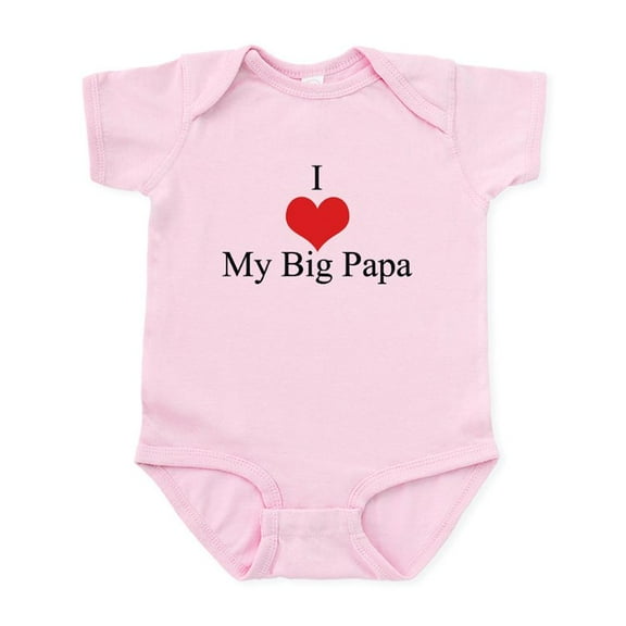 CafePress - I Love My Big Papa Infant Bodysuit - Baby Light Bodysuit, Size Newborn - 24 Months