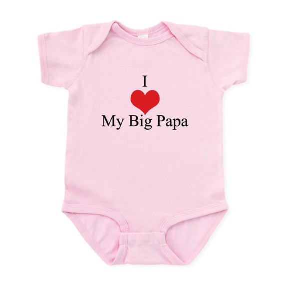 CafePress - I Love My Big Papa Infant Bodysuit - Baby Light Bodysuit, Size Newborn - 24 Months