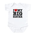 thumbnail image 1 of CafePress - I Love My Big Sister Infant Bodysuit - Baby Light Bodysuit, Size Newborn - 24 Months, 1 of 4
