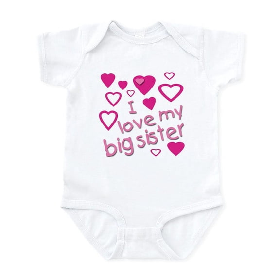 CafePress - I Love My Big Sister Infant Bodysuit - Baby Light Bodysuit, Size Newborn - 24 Months