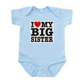 thumbnail image 1 of CafePress - I Love My Big Sister Infant Bodysuit - Baby Light Bodysuit, Size Newborn - 24 Months, 1 of 4
