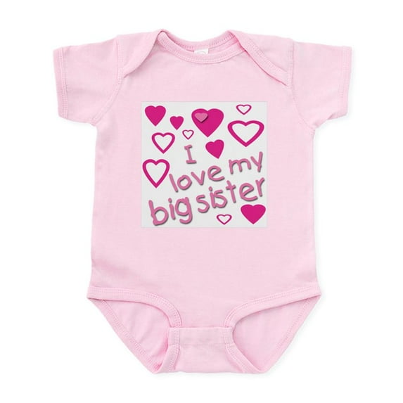 CafePress - I Love My Big Sister Infant Bodysuit - Baby Light Bodysuit, Size Newborn - 24 Months