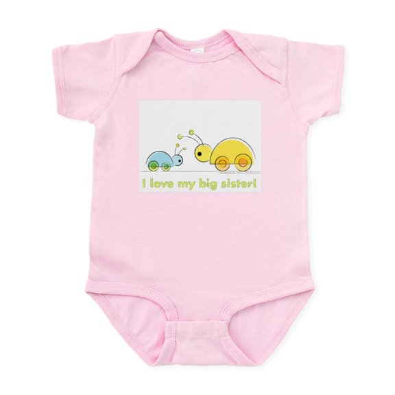 CafePress - I Love My Big Sister Infant Creeper - Baby Light Bodysuit, Size Newborn - 24 Months
