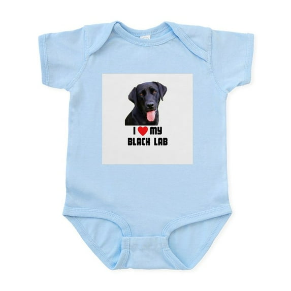 CafePress - I Love My Black Lab Infant Bodysuit - Baby Light Bodysuit, Size Newborn - 24 Months