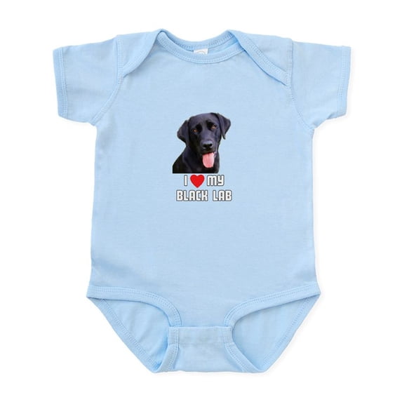 CafePress - I Love My Black Lab Infant Bodysuit - Baby Light Bodysuit, Size Newborn - 24 Months