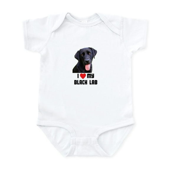 CafePress - I Love My Black Lab Infant Bodysuit - Baby Light Bodysuit, Size Newborn - 24 Months