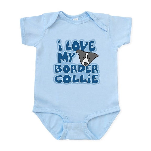 CafePress - I Love My Border Collie Infant Bodysuit - Baby Light Bodysuit, Size Newborn - 24 Months