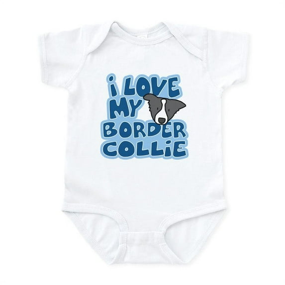 CafePress - I Love My Border Collie Infant Bodysuit - Baby Light Bodysuit, Size Newborn - 24 Months