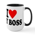 thumbnail image 1 of CafePress - I Love My Boss Large Mug - 15 oz Ceramic Large White Novelty Mug, 1 of 4