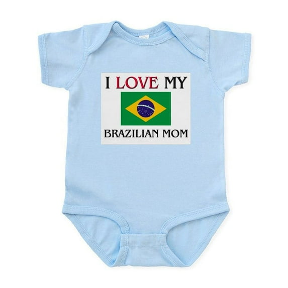 CafePress - I Love My Brazilian Mom Infant Bodysuit - Baby Light Bodysuit, Size Newborn - 24 Months