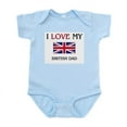 thumbnail image 1 of CafePress - I Love My British Dad Infant Bodysuit - Baby Light Bodysuit, Size Newborn - 24 Months, 1 of 4