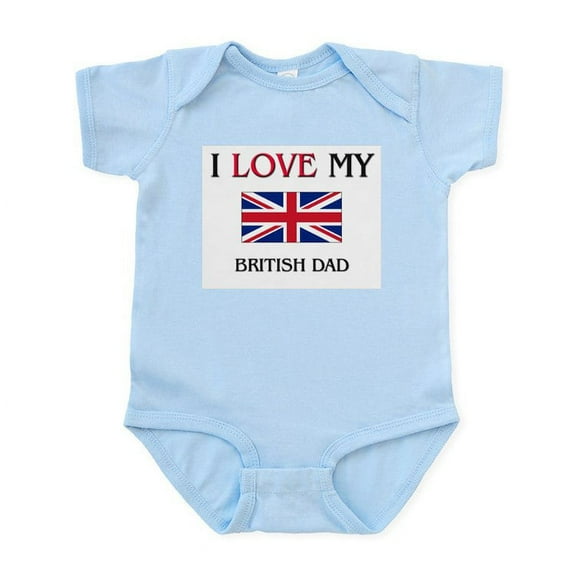 CafePress - I Love My British Dad Infant Bodysuit - Baby Light Bodysuit, Size Newborn - 24 Months