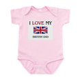thumbnail image 1 of CafePress - I Love My British Dad Infant Bodysuit - Baby Light Bodysuit, Size Newborn - 24 Months, 1 of 4