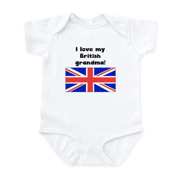 CafePress - I Love My British Grandma Body Suit - Baby Light Bodysuit, Size Newborn - 24 Months