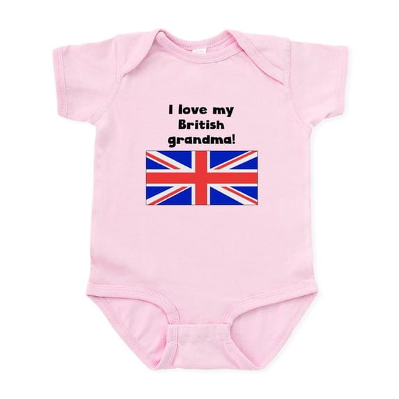 CafePress - I Love My British Grandma Body Suit - Baby Light Bodysuit, Size Newborn - 24 Months