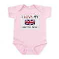 thumbnail image 1 of CafePress - I Love My British Mom Infant Bodysuit - Baby Light Bodysuit, Size Newborn - 24 Months, 1 of 4