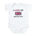 thumbnail image 1 of CafePress - I Love My British Mom Infant Bodysuit - Baby Light Bodysuit, Size Newborn - 24 Months, 1 of 4