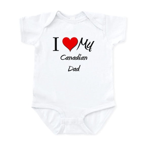CafePress - I Love My Canadian Dad Infant Bodysuit - Baby Light Bodysuit, Size Newborn - 24 Months