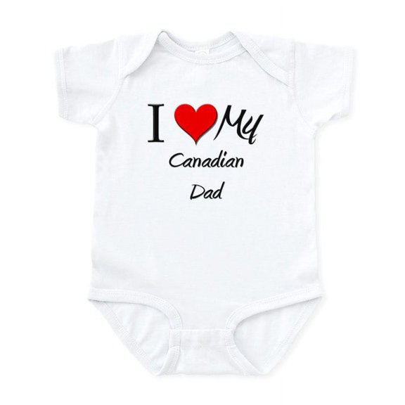 CafePress - I Love My Canadian Dad Infant Bodysuit - Baby Light Bodysuit, Size Newborn - 24 Months