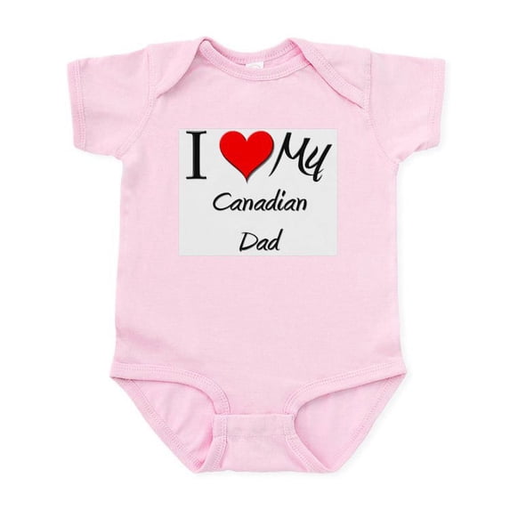 CafePress - I Love My Canadian Dad Infant Bodysuit - Baby Light Bodysuit, Size Newborn - 24 Months