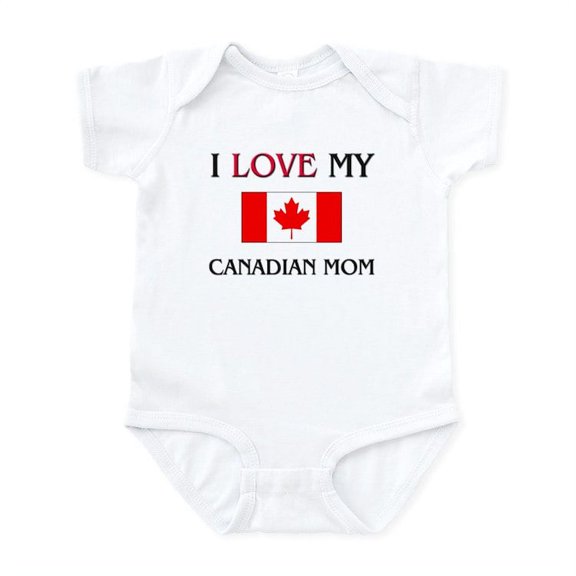 CafePress - I Love My Canadian Mom Infant Bodysuit - Baby Light Bodysuit, Size Newborn - 24 Months