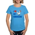 thumbnail image 1 of CafePress - I Love My Chickens T Shirt - Women's Traditional Fit Dark T-Shirt, 1 of 4