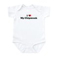 thumbnail image 1 of CafePress - I Love My Chipmunk Infant Bodysuit - Baby Light Bodysuit, Size Newborn - 24 Months, 1 of 4