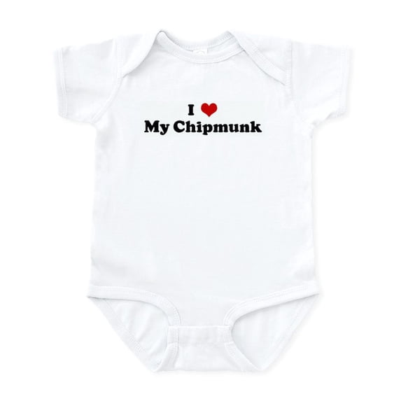 CafePress - I Love My Chipmunk Infant Bodysuit - Baby Light Bodysuit, Size Newborn - 24 Months