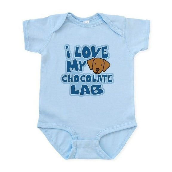 CafePress - I Love My Chocolate Lab Infant Bodysuit - Baby Light Bodysuit, Size Newborn - 24 Months