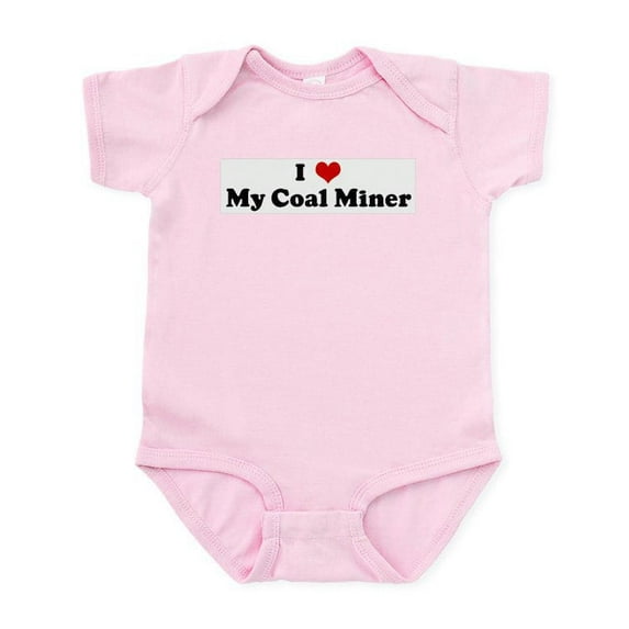 CafePress - I Love My Coal Miner Infant Bodysuit - Baby Light Bodysuit, Size Newborn - 24 Months