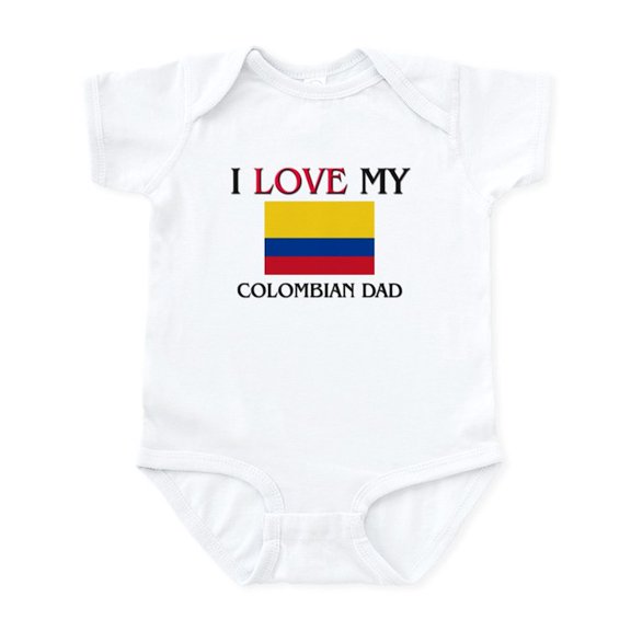 CafePress - I Love My Colombian Dad Infant Bodysuit - Baby Light Bodysuit, Size Newborn - 24 Months