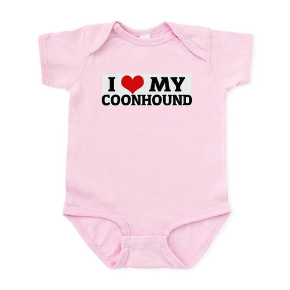 CafePress - I Love My Coonhound Infant Creeper - Baby Light Bodysuit, Size Newborn - 24 Months