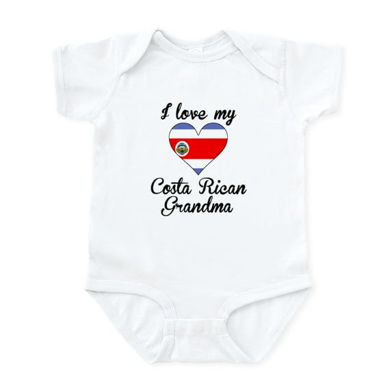 CafePress - I Love My Costa Rican Grandma Body Suit - Baby Light Bodysuit, Size Newborn - 24 Months