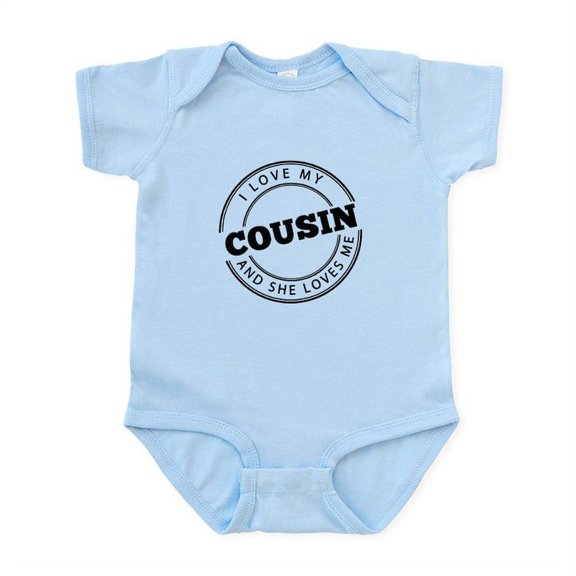 CafePress - I Love My Cousin And She Loves Me Body Suit - Baby Light Bodysuit, Size Newborn - 24 Months