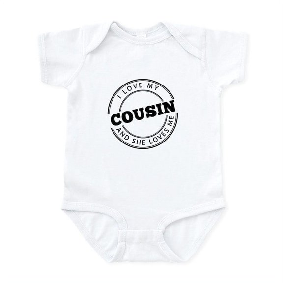 CafePress - I Love My Cousin And She Loves Me Body Suit - Baby Light Bodysuit, Size Newborn - 24 Months