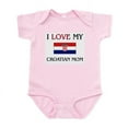 thumbnail image 1 of CafePress - I Love My Croatian Mom Infant Bodysuit - Baby Light Bodysuit, Size Newborn - 24 Months, 1 of 4
