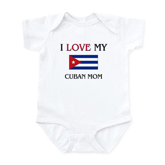 CafePress - I Love My Cuban Mom Infant Bodysuit - Baby Light Bodysuit, Size Newborn - 24 Months